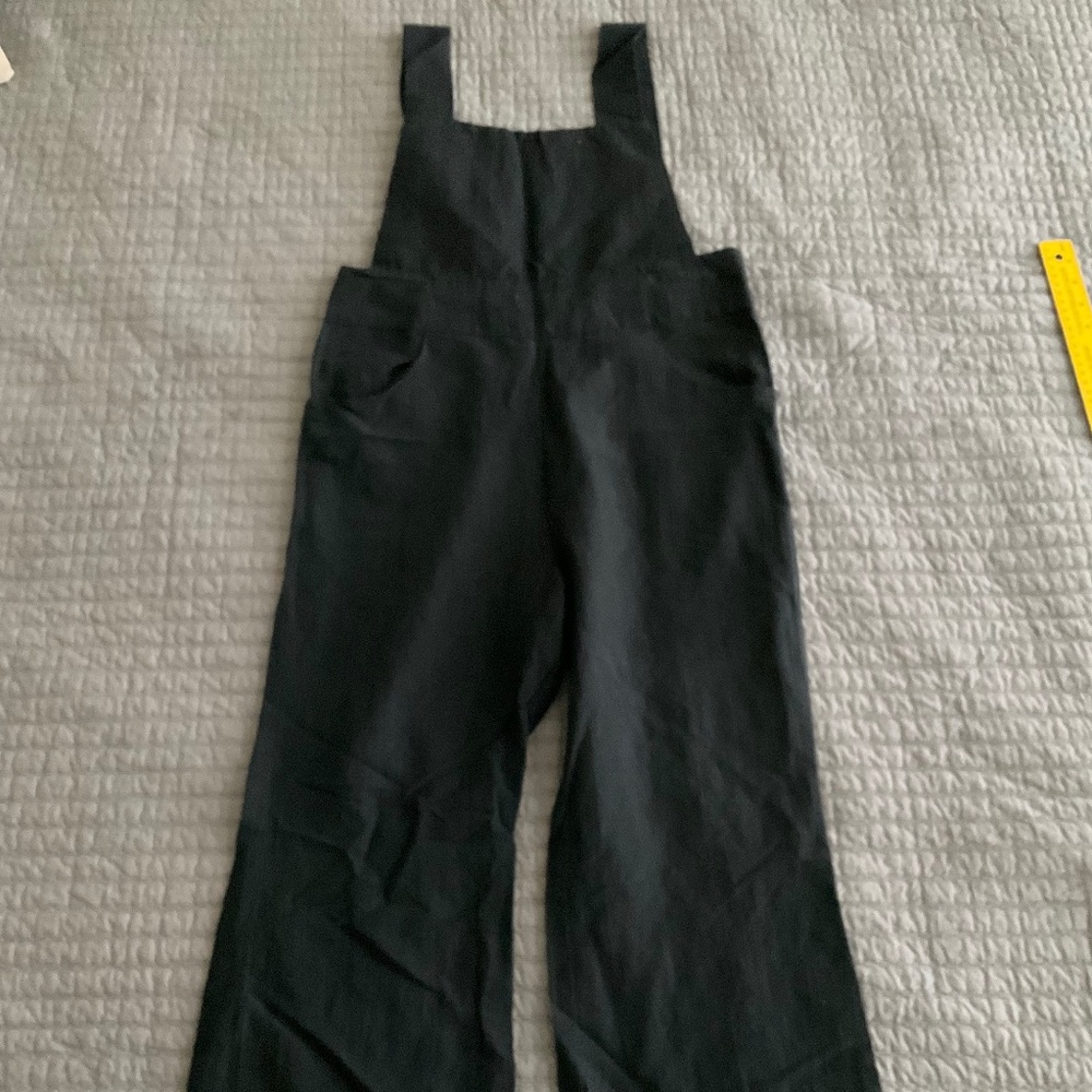 Six Crisp Days Black Linen Overall